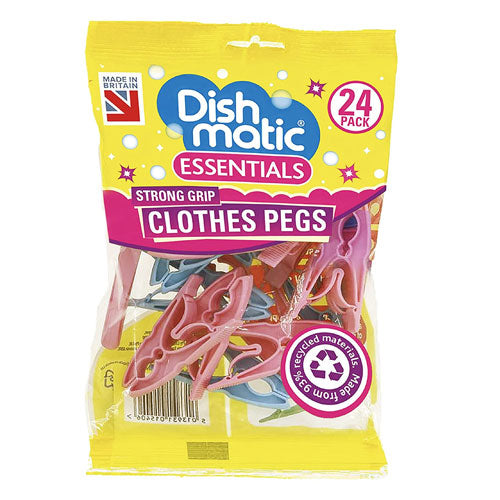 Dishmatic Essentials Strong Grip Clothes Pegs 24pk