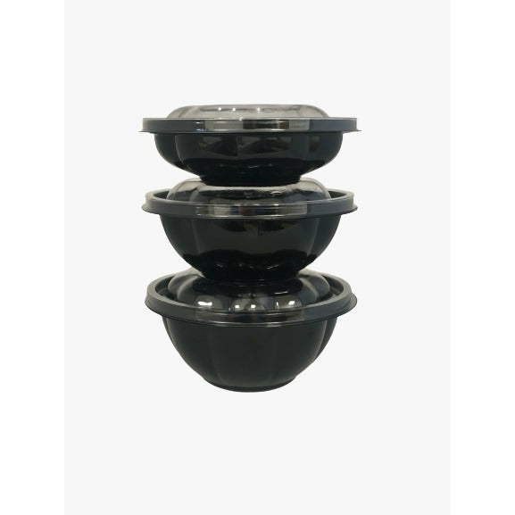 Round black container lids