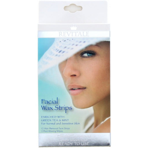 Revitale Facial Wax Strips Normal & Sensitive Skin 12 Strips