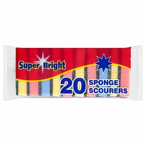 Super Bright Sponge Scourers 20pc