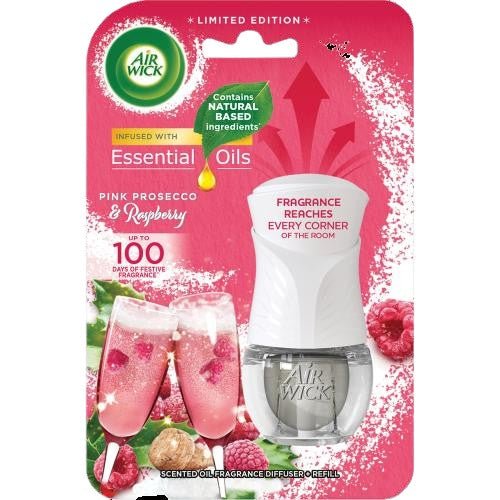 Air Wick Prosecco & Raspberry Electric Diffuser with 1 Refill Kit