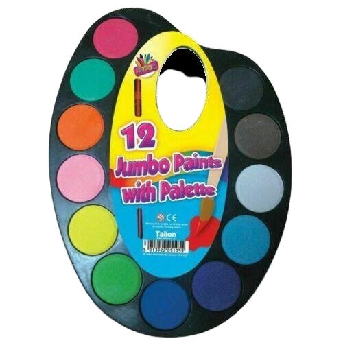 Artbox Jumbo Paints with Palette, 12 Pack