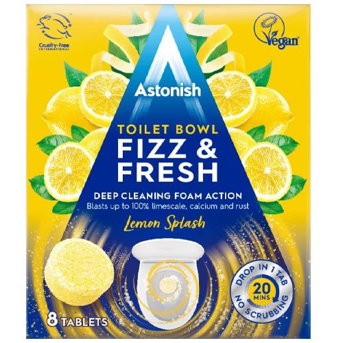 Astonish Fizz and Fresh Lemon Splash Toilet Tabs 8 Pack