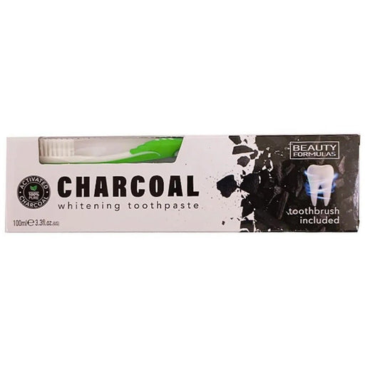 Beauty Formulas Active Charcoal Whitening Toothpaste Toothbrush Included