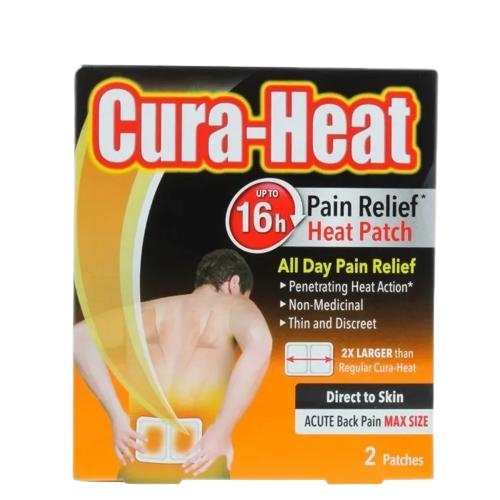 Cura-Heat Acute Back Pain Heat Patch, 2 Patches