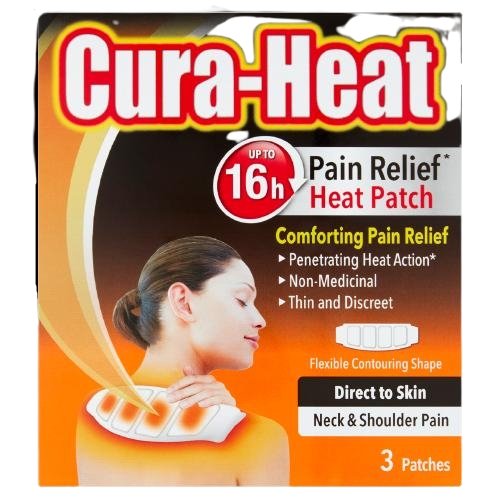 Cura-Heat Neck & Shoulder Pain Heat Patch, 3 Patches