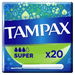 Tampax Super Tampons with Cardboard Applicator, 20 Pack