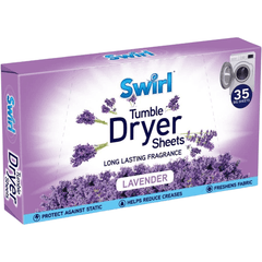 Swirl Lavender Tumble Dryer Sheets, 35 Pack