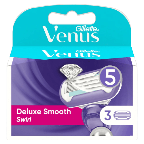 Gillette Venus Deluxe Smooth Swirl Razors, 3 Pack