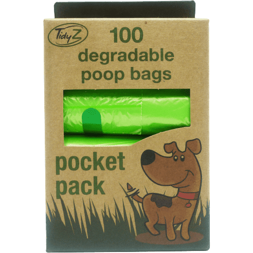 Tidyz Degradable Doggy Poop Bags, 100 Pack